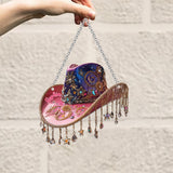 Beautiful Cowboy Hat - Personalized Cowgirl Window Hanging Suncatcher Ornament