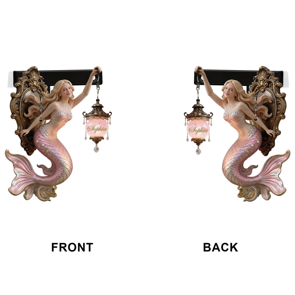 Soul Of A Mermaid - Personalized Mermaid Wooden Wall Mount Sign