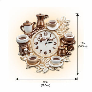 Coffee Time - Personalized Coffee LED Light Wall Clock
