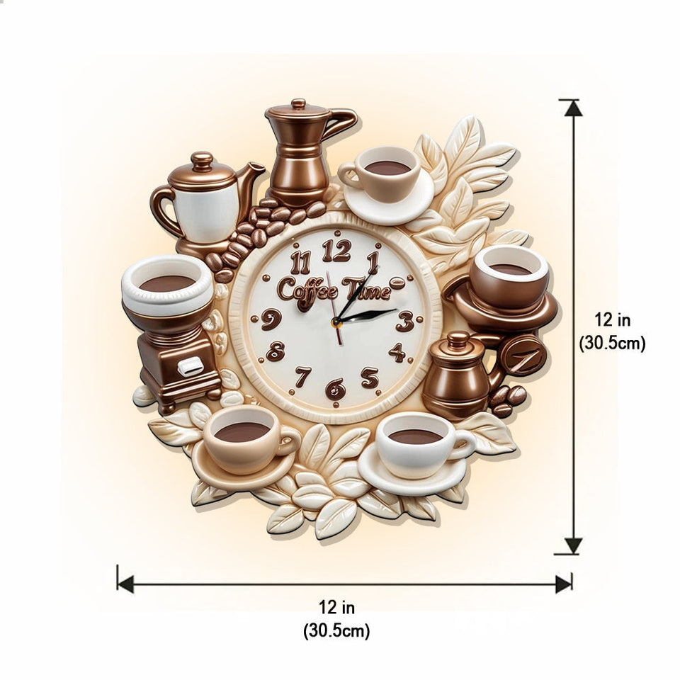 Coffee Time - Personalized Coffee LED Light Wall Clock