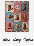 Cowgirl - Personalized Cowgirl Blanket