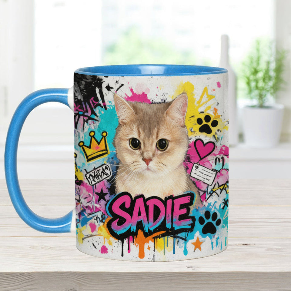 Custom Any Pet Photo - Personalized Dog Accent Mug