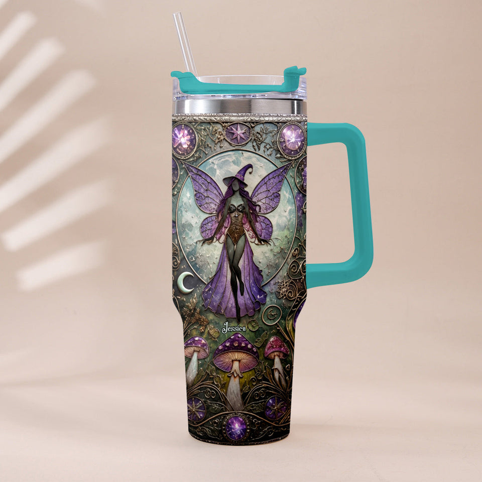 Beautiful Witch - Personalized Witch Tumbler With Plush Charm