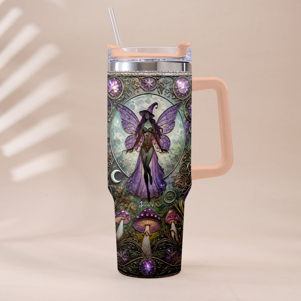 Beautiful Witch - Personalized Witch Tumbler With Plush Charm
