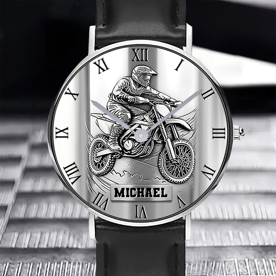 Metalic Dirt Bike/ Motocross - Personalized Dirt Bike Hand Watch