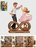 Custom Any Photo Dad & Daughter - Personalized Father Custom Shaped Wood Plaque