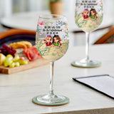 No One Will Ever Be As Entertained By Us As Us Bestie - Personalized Bestie Wine Glass With Long Stem