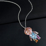 Custom Any Photo - Personalized Kid Shaped Acrylic Pendant Necklace