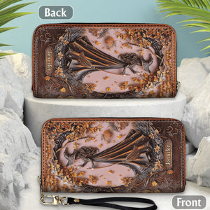 Beautiful Witch - Personalized Witch Leather Long Wallet