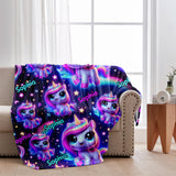 Beautiful Glowing Pattern - Personalized Kid Blanket