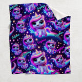 Beautiful Glowing Pattern - Personalized Kid Blanket