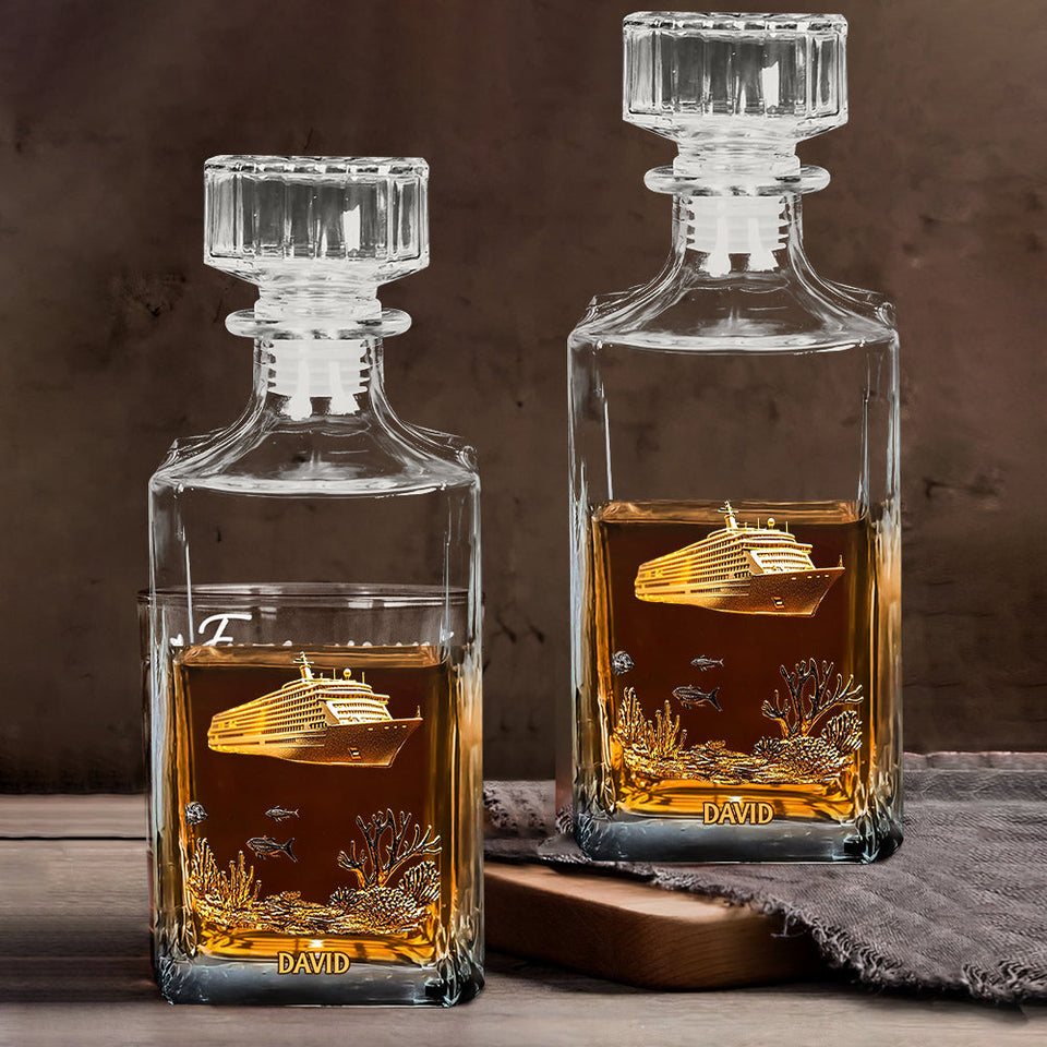 Cruise Life - Personalized Cruising Whiskey Decanter Set