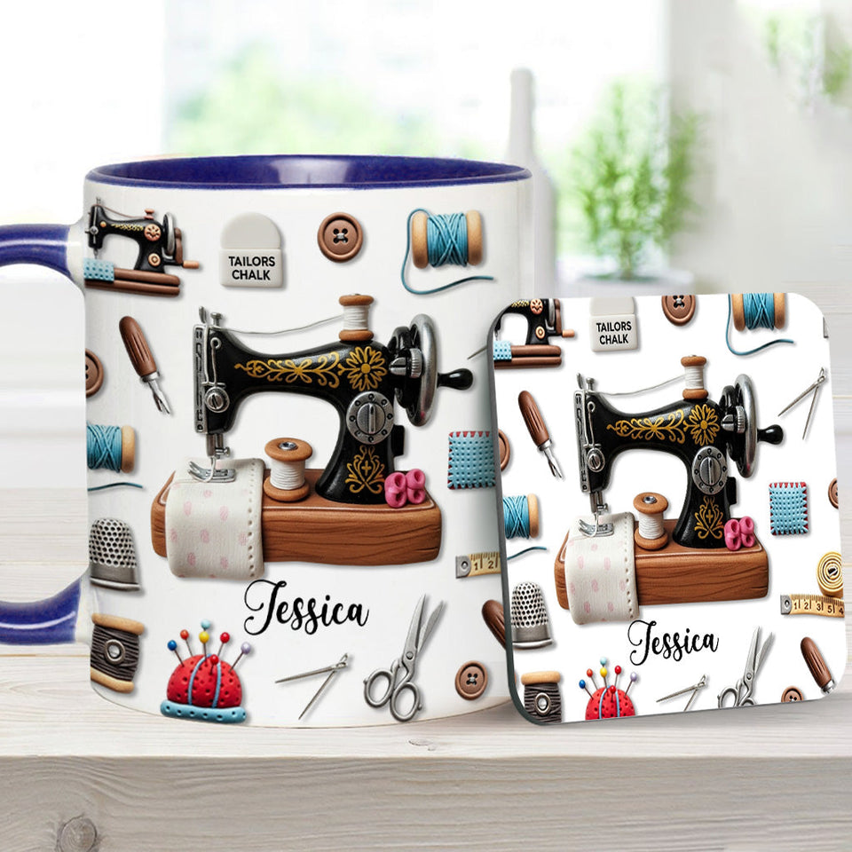 Stunning Sewing Machine - Personalized Sewing Accent Mug