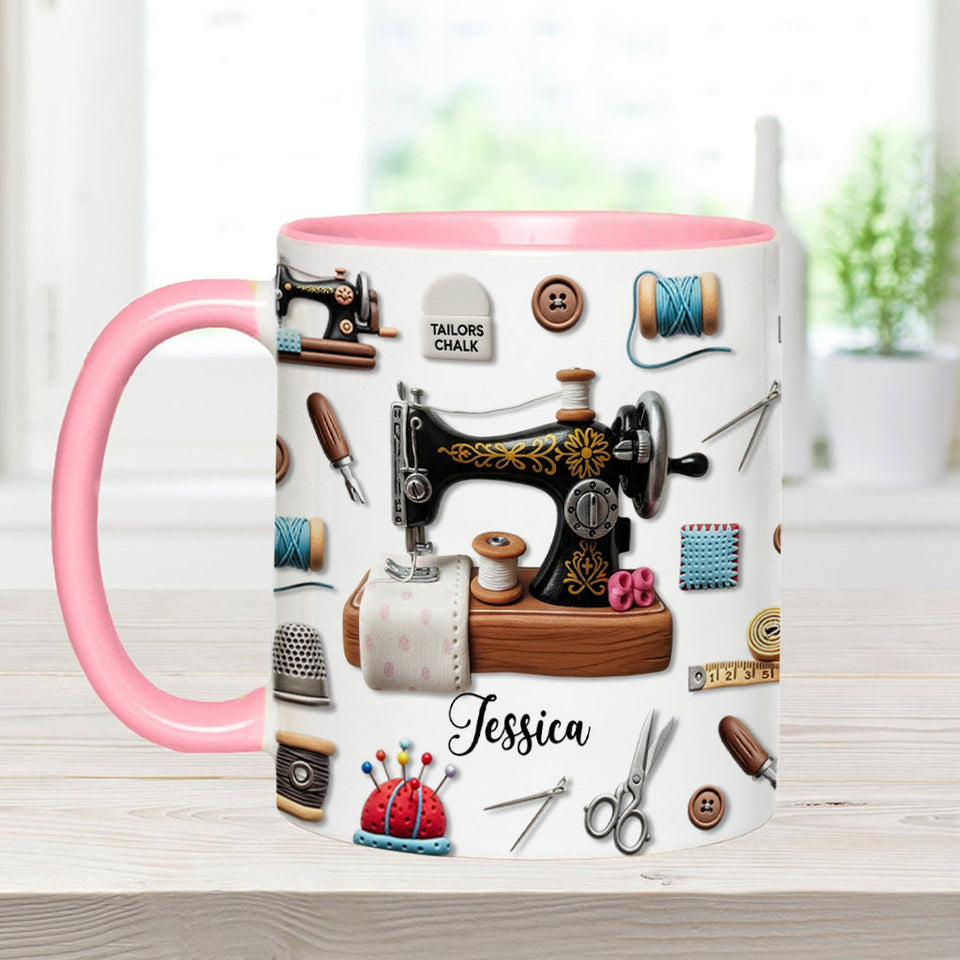Stunning Sewing Machine - Personalized Sewing Accent Mug