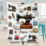 Stunning Sewing Machine - Personalized Sewing Blanket