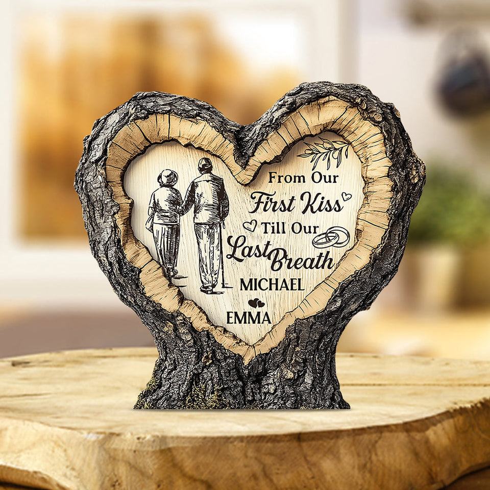 From Our First Kiss - Personalized Couple Custom Shaped Acrylic Plaque