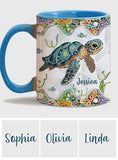 Just A Girl Who Loves Turtle - Personalized Turtle Accent Mug