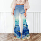 Salty Lil' Beach - Personalized Turtle Flare Leggings & Crop Tanktop