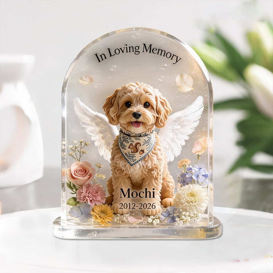 In Loving Memory - Personalized Dog Custom Shaped Acrylic Plaque