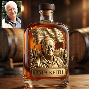 Unique Gift For Father's Day - Personalized Father Wine Bottle
