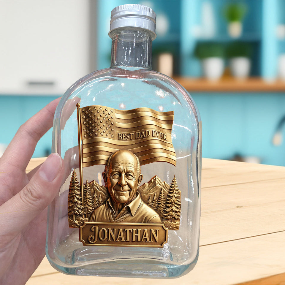 Unique Gift For Father's Day - Personalized Father Wine Bottle