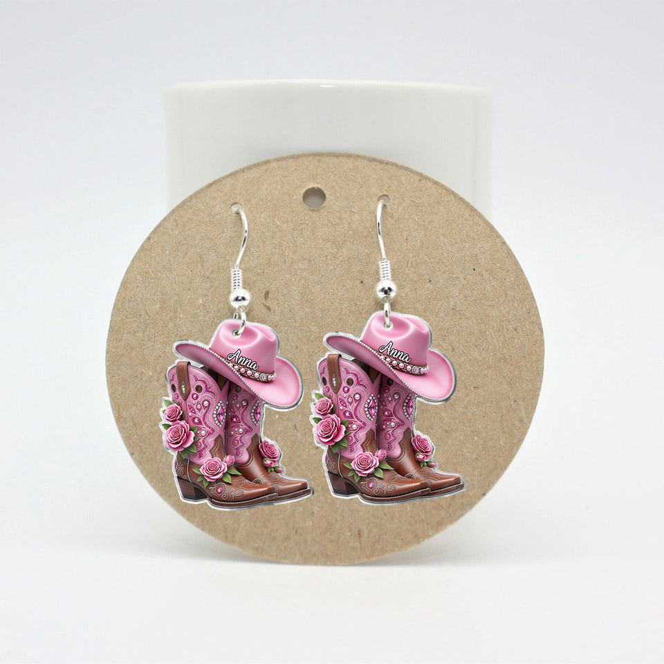 Cowgirl Boots - Personalized Cowgirl Earrings