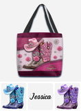 Cowgirl Boots - Personalized Cowgirl Tote Bag