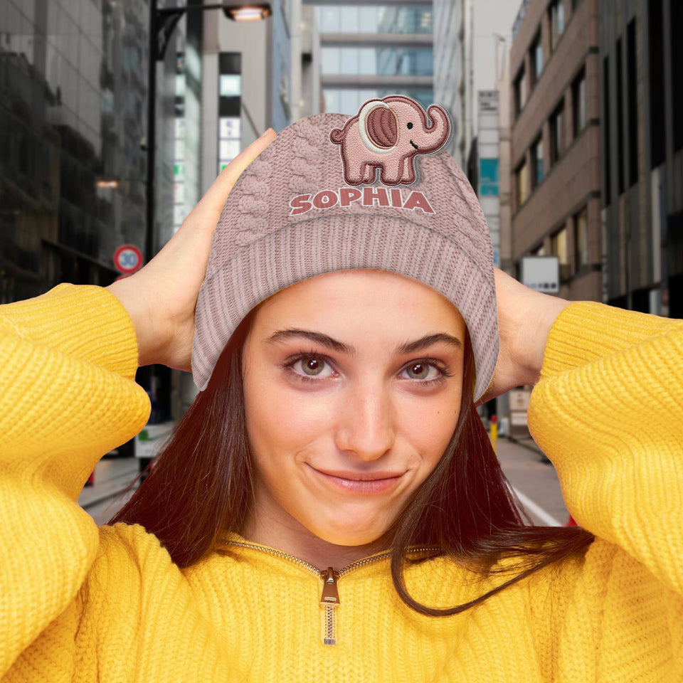 Baby Winter - Personalized Kid Beanie Hat With Patches