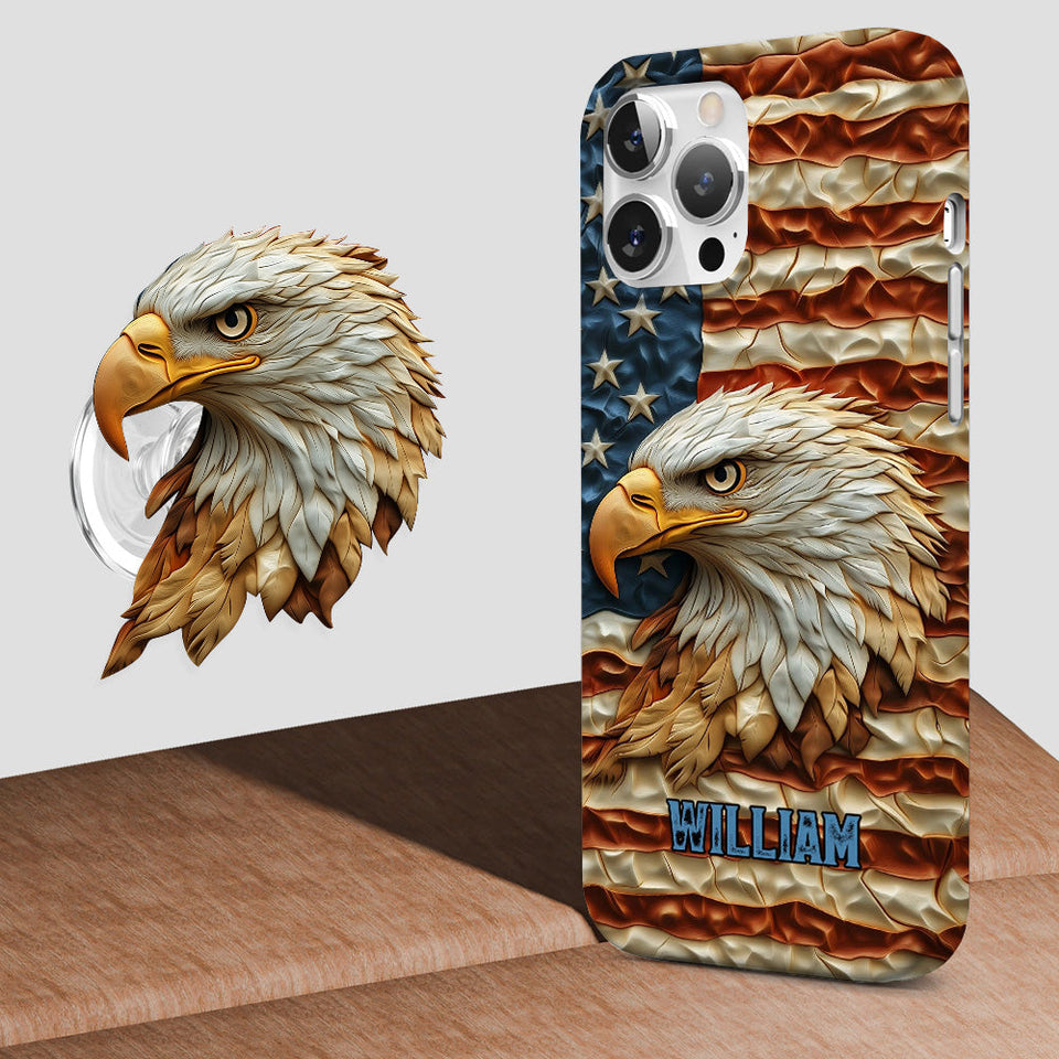 Strong Eagle - Personalized Bald Eagle Full Print Phone Case