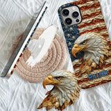 Strong Eagle - Personalized Bald Eagle Full Print Phone Case