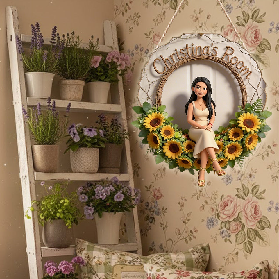Floral Welcome Sign - Personalized Birth Month Flower LED Light Acrylic Sign