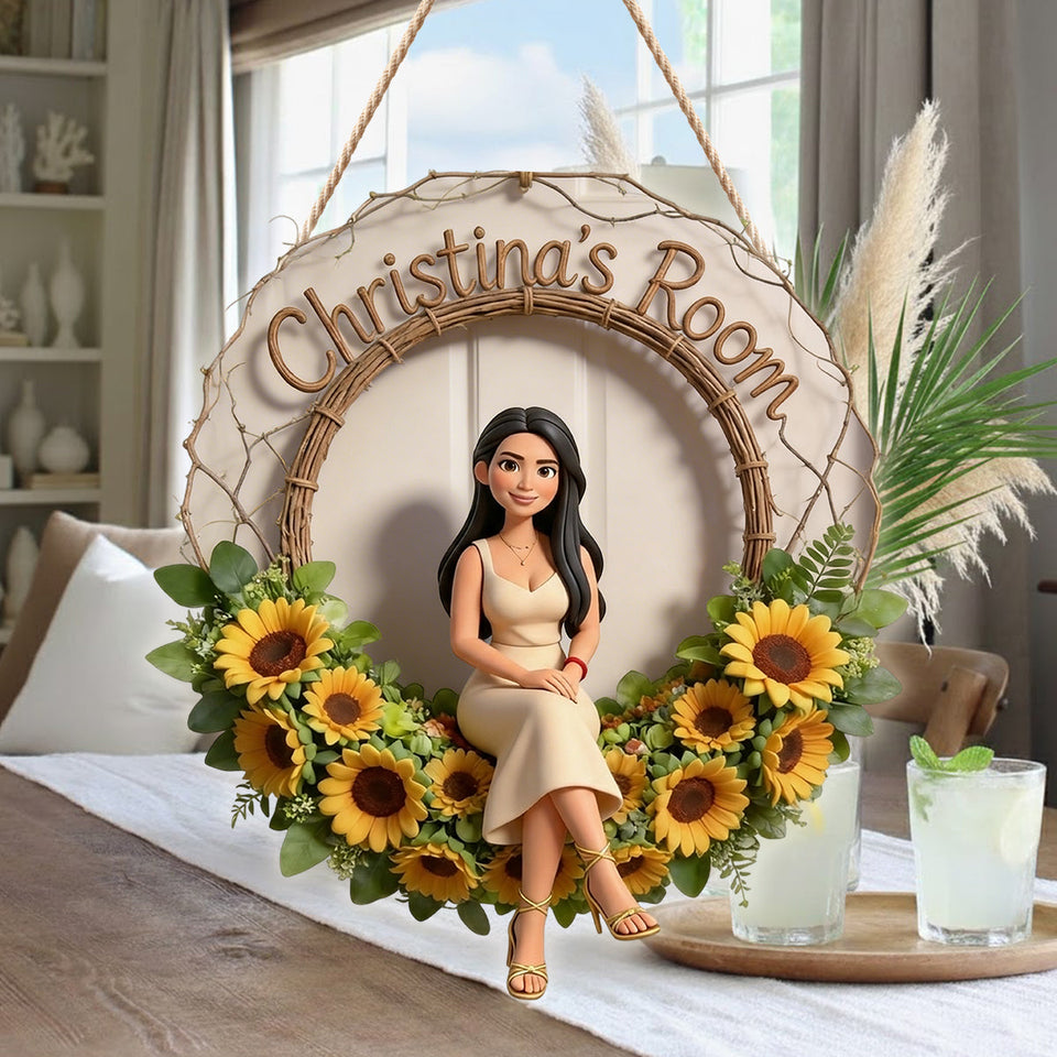 Floral Welcome Sign - Personalized Birth Month Flower LED Light Acrylic Sign