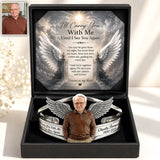 I’ll Carry You With Me Until I See You Again - Personalized Memorial Cuff Bracelet With Card Box