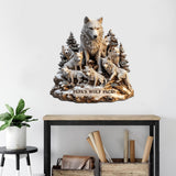Papa's Wolf - Personalized Father Cut Metal Sign