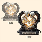 From Our First Kiss Till Our Last Breath - Personalized Skull Custom Shaped Acrylic Plaque