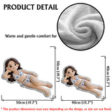 Romantic & Naughty - Personalized Spicy Couple Faux Fur Shaped Pillow