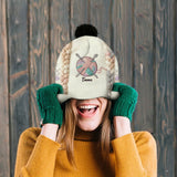 Crochet Makes Me Happy - Personalized Crocheting Beanie Hat