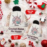 Crochet Makes Me Happy - Personalized Crocheting Beanie Hat