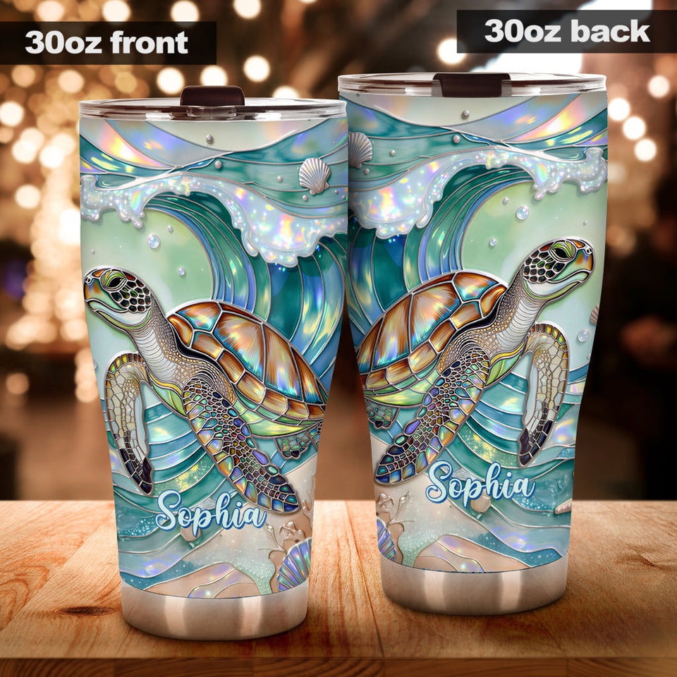 Beautiful Turtle - Personalized Turtle Tumbler