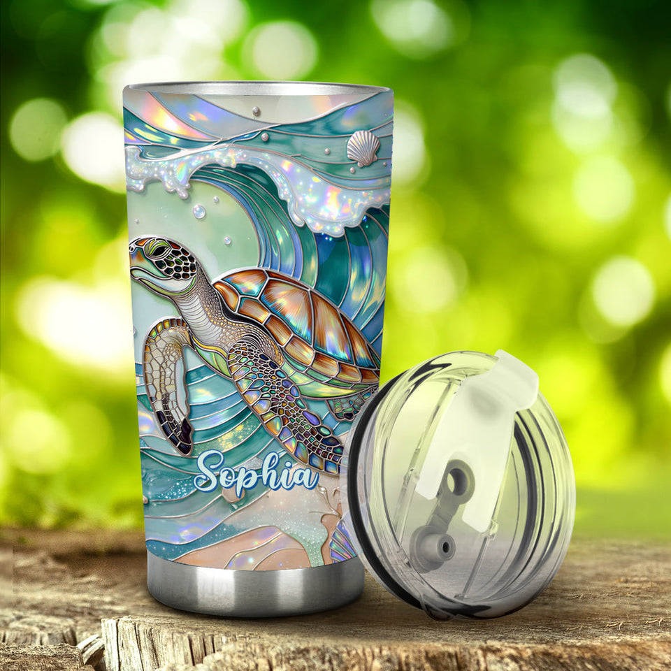 Beautiful Turtle - Personalized Turtle Tumbler