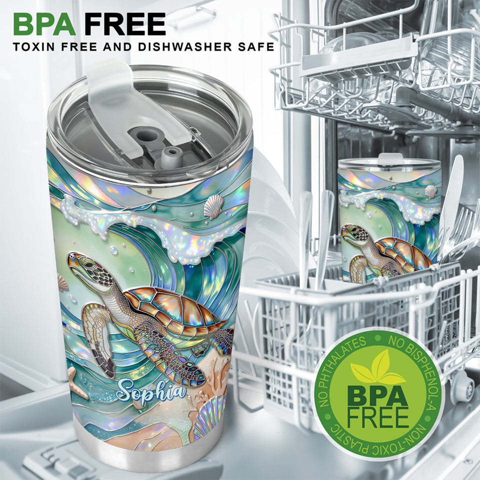 Beautiful Turtle - Personalized Turtle Tumbler