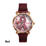 Faith Hope Love - Personalized Breast Cancer Awareness Women Hand Watch