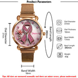 Faith Hope Love - Personalized Breast Cancer Awareness Women Hand Watch