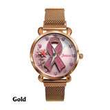 Faith Hope Love - Personalized Breast Cancer Awareness Women Hand Watch