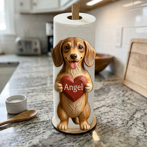 Dog Leash Holder - Personalized Dog Paper Towel Stand