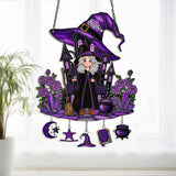 Beautiful Witch - Personalized Witch Window Hanging Suncatcher With Charms