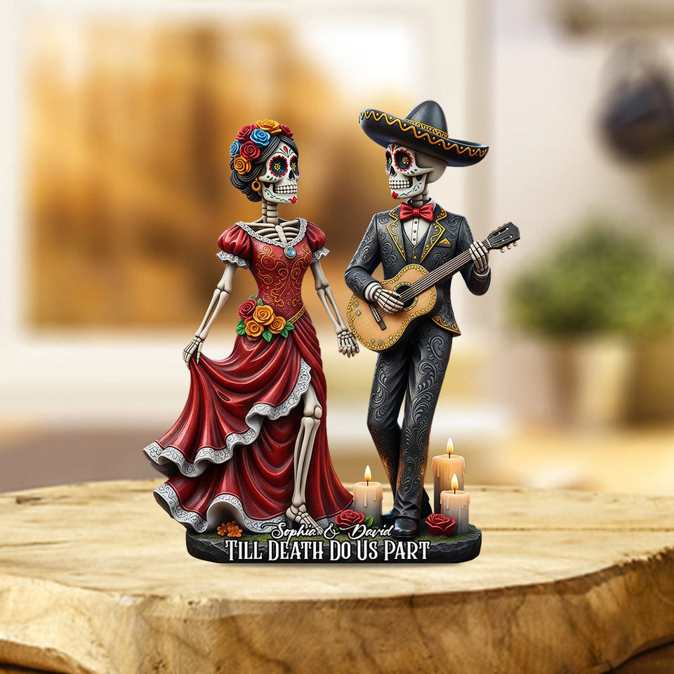 Till Dead Do Us Part - Personalized Couple Custom Shaped Acrylic Plaque
