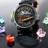 Whiskey And Cigar - Personalized Whisky Hand Watch