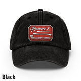 Due Fire Department Hat - Personalized Firefighter Washed Denim Cap