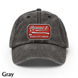 Due Fire Department Hat - Personalized Firefighter Washed Denim Cap